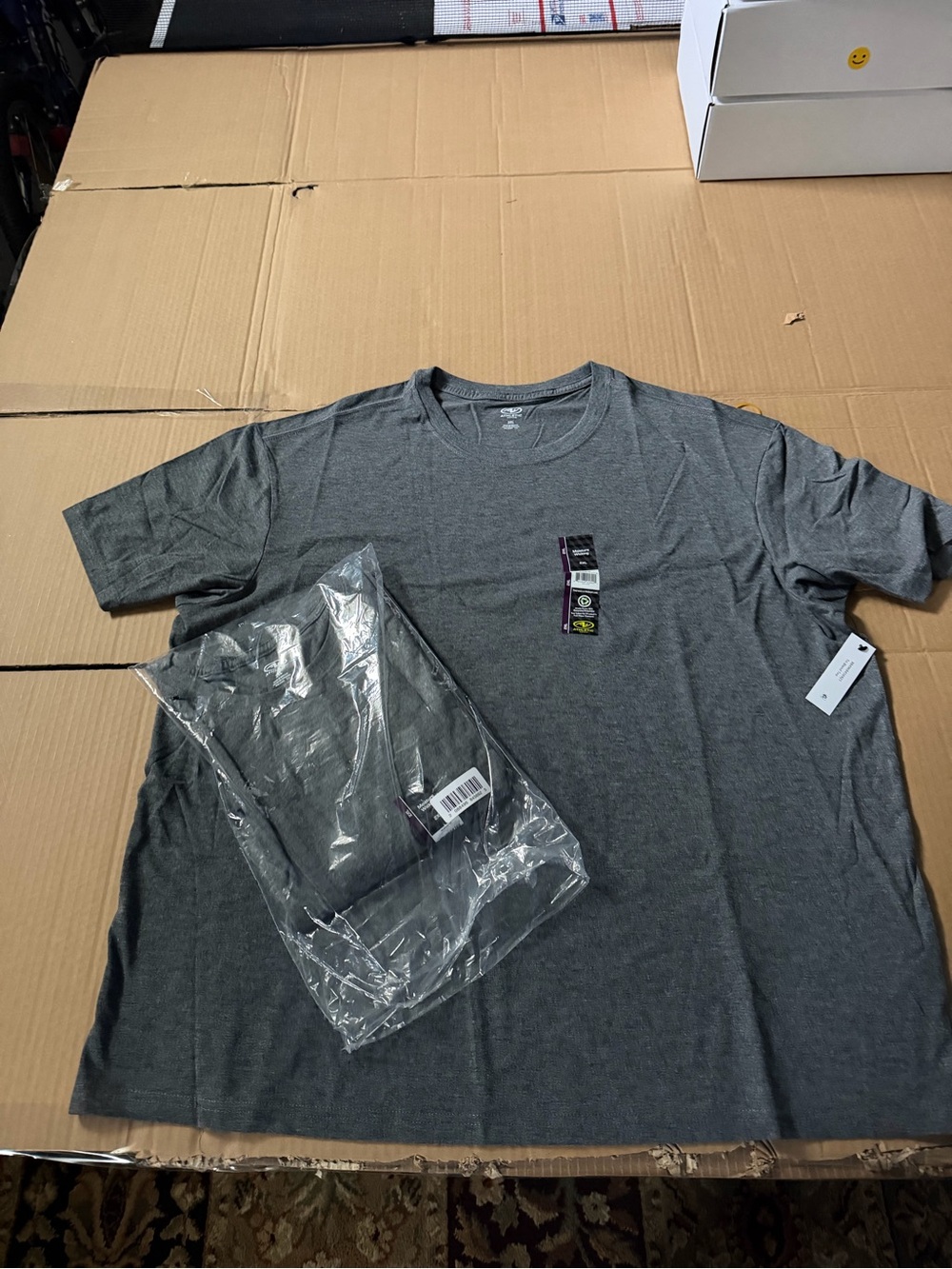 2- Pack Men's Gray Crewneck T-Shirt - Comfortable Everyday Tee xxl 2 pack New